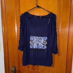 Navy Blue Women's Top